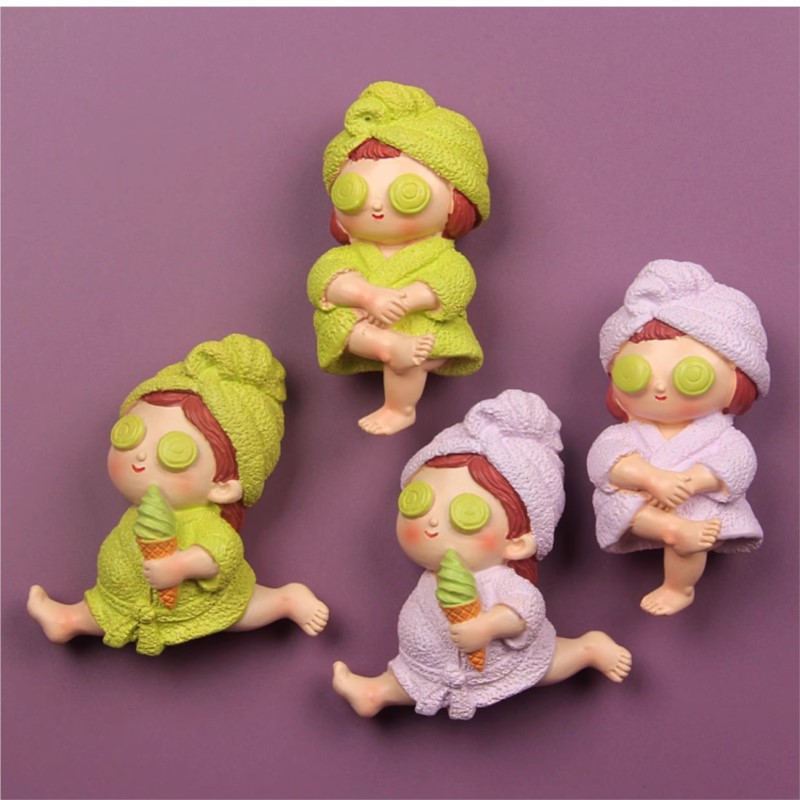 Phone Accessories For Old People - Dragen Nachtjapon Meisje Hars Koelkast Sticker
