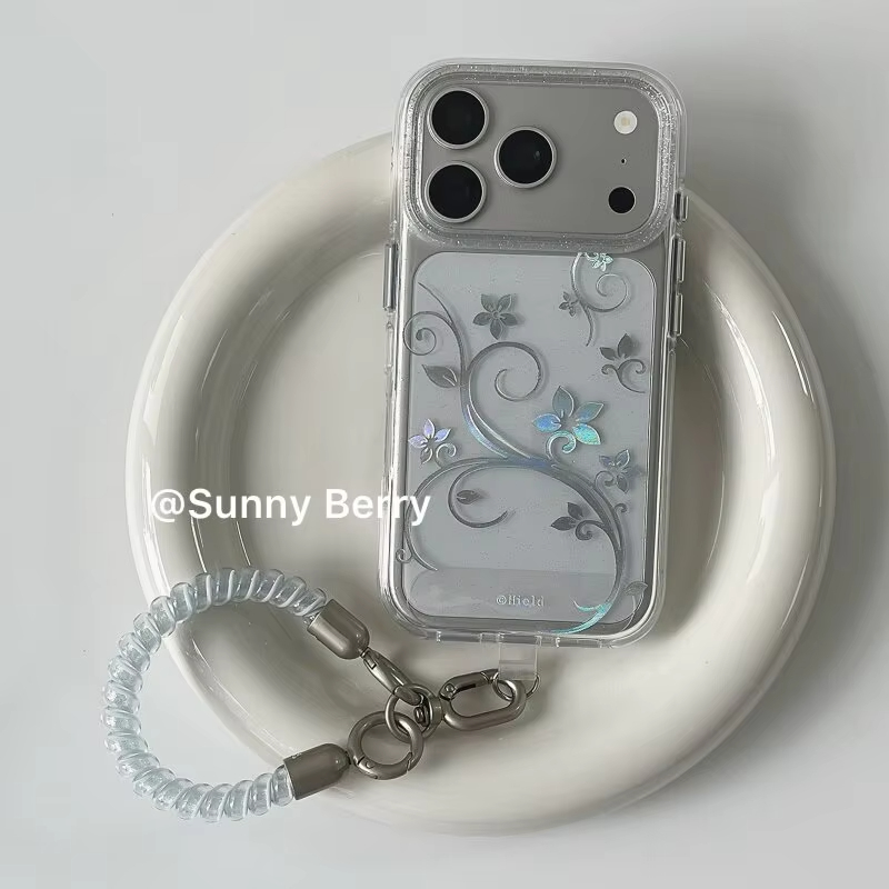 Phone Accessories Magnetic - Modieus eenvoudig bloemenranken Y2K glitter telefoonhoesje