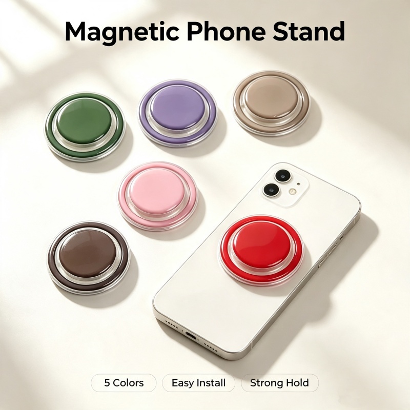 Pop Socket Grip - Magnetische opvouwbare telefoonhouder met socket, zakondersteuning