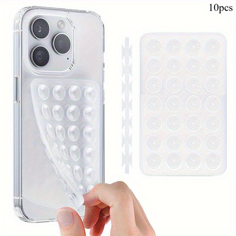 Desk Phone Stand - 10 stuks dubbelzijdige siliconen zuignap telefoonhouder