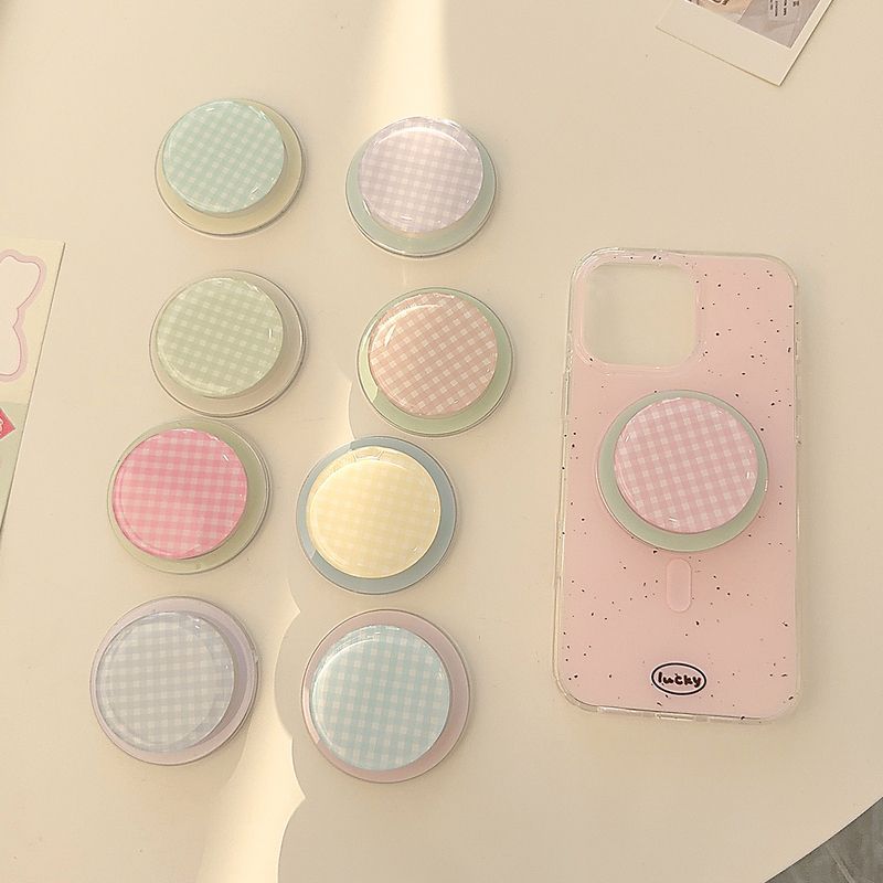 Phone Accessories For Teen Girls - Schattig geruit patroon telefoon achterkant houder