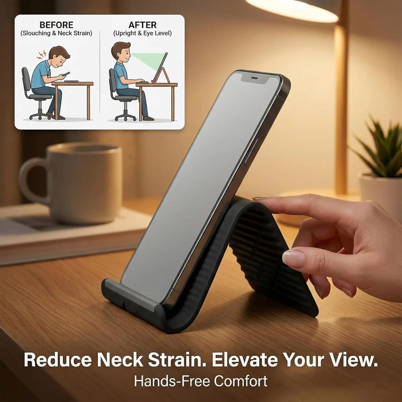 Flexibele opvouwbare siliconen - Desk Phone Stand recensie en prijs