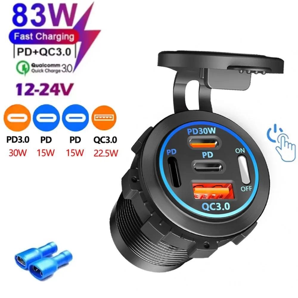 83W PD QC3.0 4-poorts autolade - Usb C Hub recensie en prijs