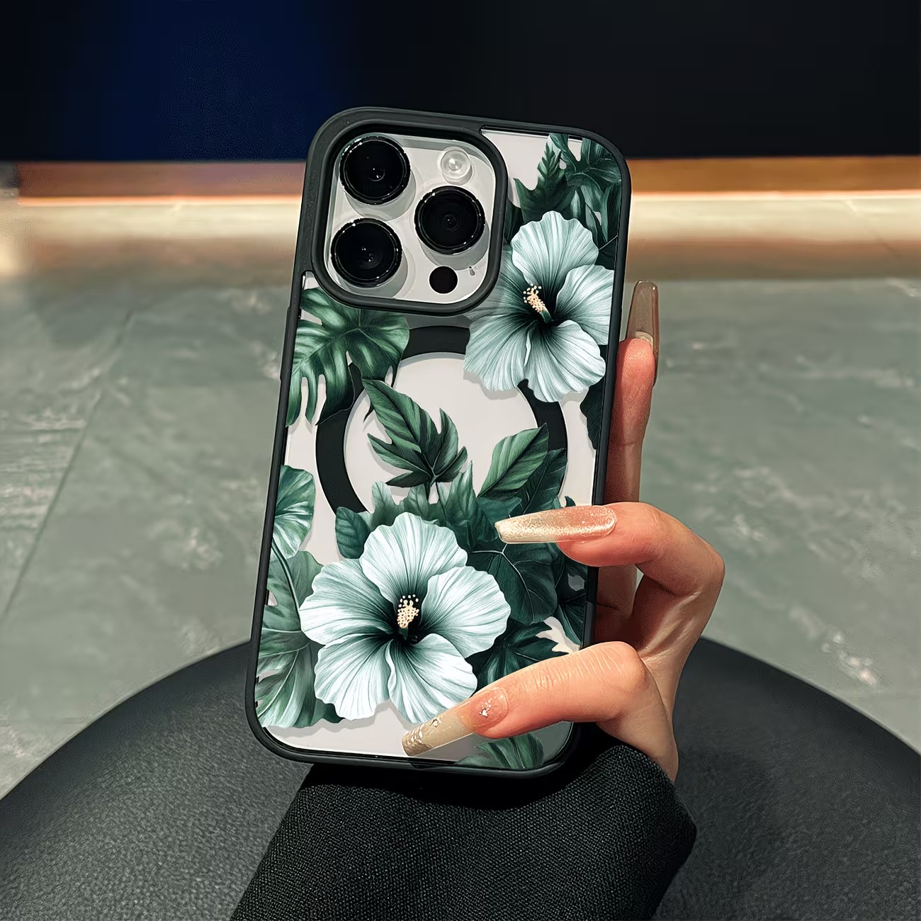Groene bloemenprint telefoonho - Phone Accessories Magnetic recensie en prijs